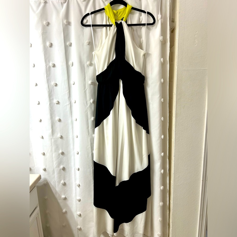 Vince Camuto Black & White Color-block Dress Size 8